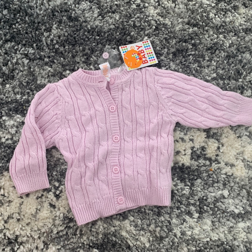 Pink baby sweater